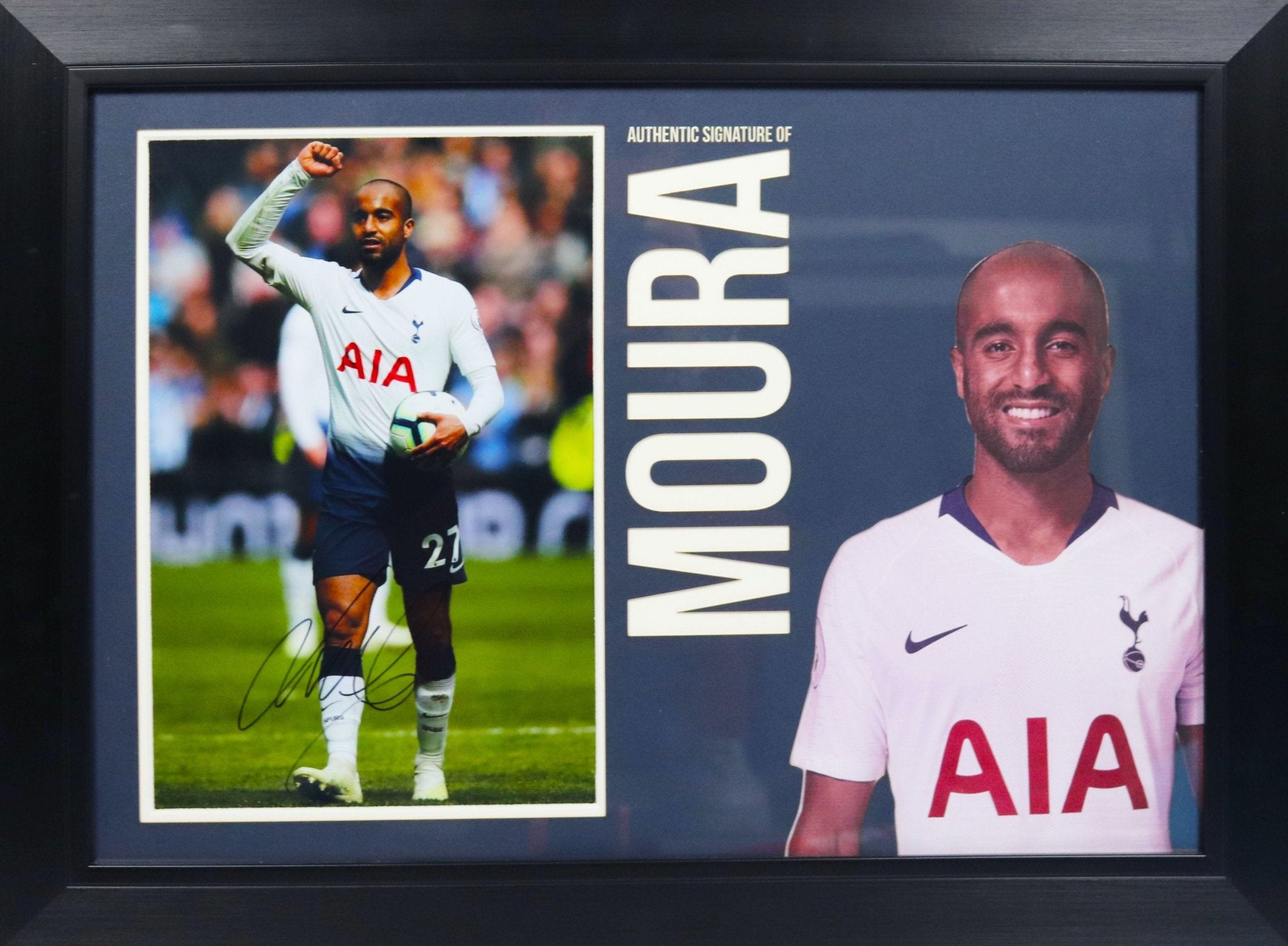 Moura Signed Photo Framed Display - Memorabilia Framers Shop